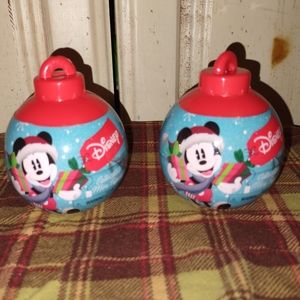 New In Package Mickey Mouse Holiday Ornament Mystery Figure Set Of 2
